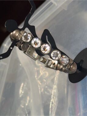 HEET Designer Swarovski Crystal & Silver Ball Beaded Bracelet - 7.25"
